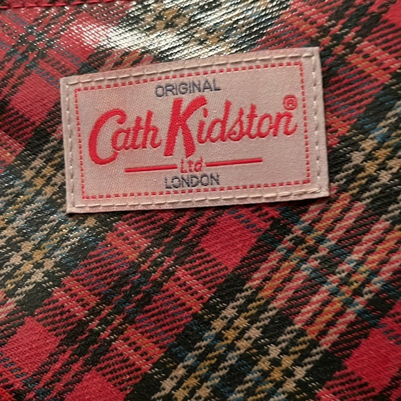 NWT Cath Kidston red tartan day bag - Picture 2 of 3
